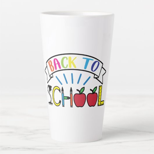 Willkommen zurück zum Schullehrerleben Milchtasse (Vorderseite)