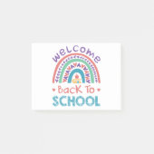 Willkommen zurück zum Schullehrerteam Rainbow Post-it Klebezettel (Vorderseite)