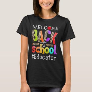 Willkommen zurück zum Schulpädagogen am ersten Sch T-Shirt
