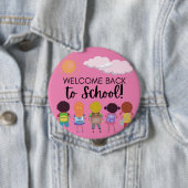 Willkommen zurück zum Schulplatz-Knopf, 1,5 cm Button (Beispiel)