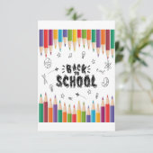 Willkommen zurück zum Shirt der Schule, dem ersten Dankeskarte (Stehend Vorderseite)