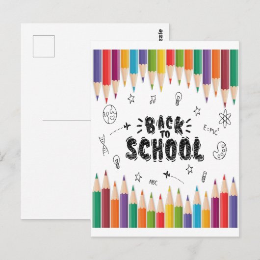 Willkommen zurück zum Shirt der Schule, dem ersten Postkarte (Vorne/Hinten)