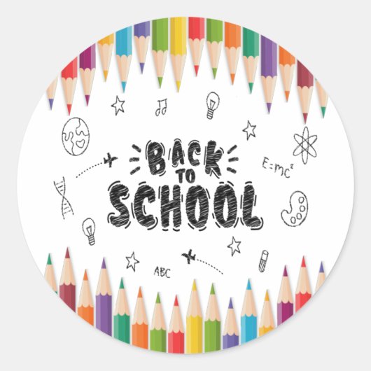 Willkommen zurück zum Shirt der Schule, dem ersten Runder Aufkleber (Vorderseite)