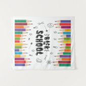 Willkommen zurück zum Shirt der Schule, dem ersten Wandteppich (Vorderseite (Horizontal))