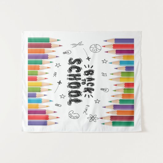 Willkommen zurück zum Shirt der Schule, dem ersten Wandteppich (Vorderseite (Horizontal))