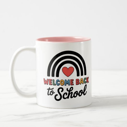 Willkommen zurück zum Teacher Coffee Cup Geschenk  Zweifarbige Tasse (Links)