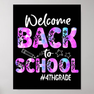 Willkommen zurück zur 4. Klasse der Schule Poster