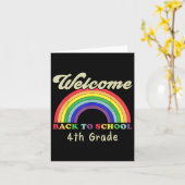 Willkommen zurück zur 4. Klasse des Lehrers R Karte (Gelbe Blume)