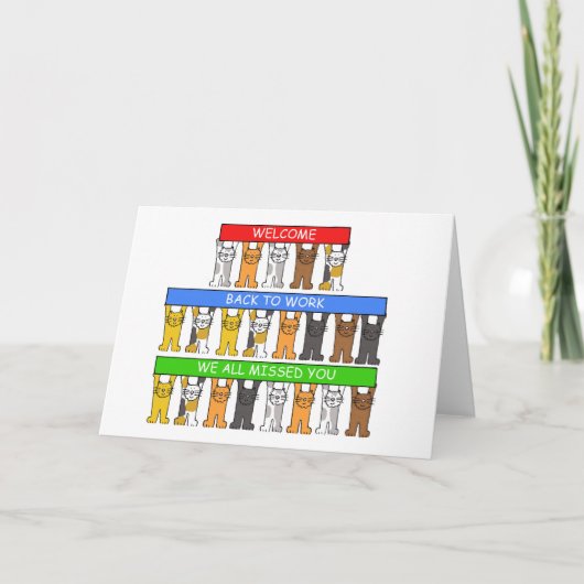 Willkommen zurück zur Arbeit, wir alle vermissten Karte (Vorderseite)