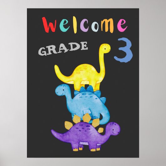 Willkommen zurück zur dritten Schulstufe Poster (Vorne)