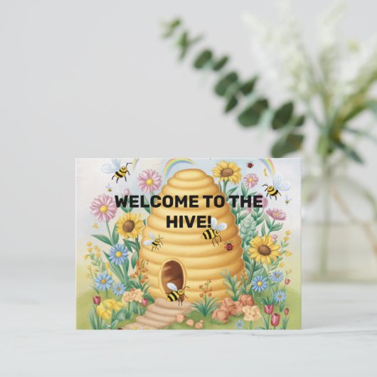 Willkommen zurück zur Hive Postcard für die Schule Postkarte (Stehend Vorderseite)