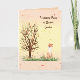 Willkommen zurück zur Janitor Card der Schule Dankeskarte