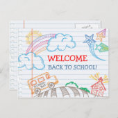 Willkommen zurück zur Postkarte der Schule (Vorne/Hinten)