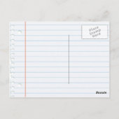 Willkommen zurück zur Postkarte der Schule (Rückseite)