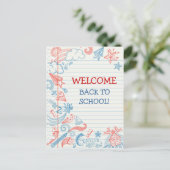 Willkommen zurück zur Postkarte der Schule (Stehend Vorderseite)