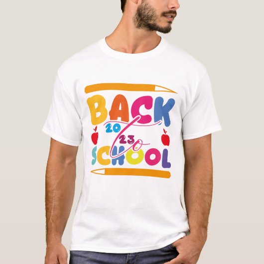 Willkommen zurück zur Schule 2023 T-Shirt (Vorderseite)