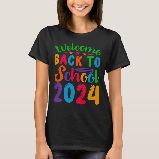Willkommen zurück zur Schule 2024 T-Shirt (Vorderseite)