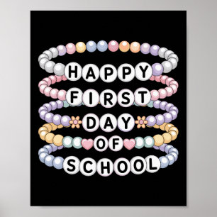 Willkommen zurück zur Schule Armbänder Erster Schu Poster