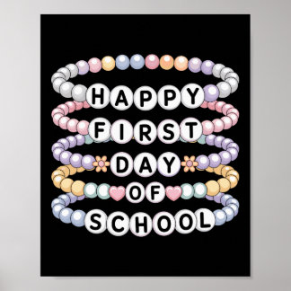 Willkommen zurück zur Schule Armbänder Erster Schu Poster