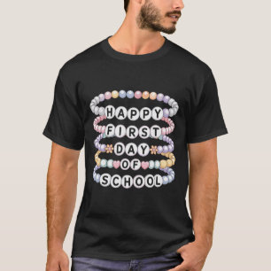 Willkommen zurück zur Schule Armbänder Erster Schu T-Shirt