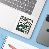 Willkommen zurück zur Schule Aufkleber (Laptop mit iPhone)