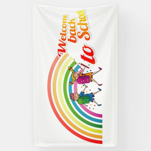 Willkommen zurück zur Schule Banner (Vertikal)