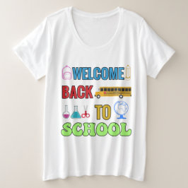 Willkommen zurück zur Schule | Bestes Geschenk für Große Größe T-Shirt