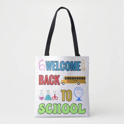 Willkommen zurück zur Schule | Bestes Geschenk für Tasche (Vorderseite)