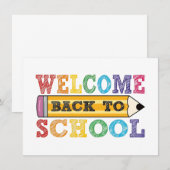 Willkommen zurück zur Schule - Bleistift-Illustrat (Vorne/Hinten)