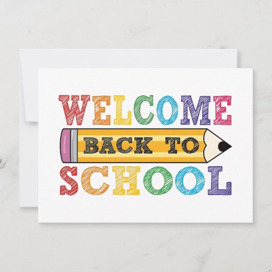 Willkommen zurück zur Schule - Bleistift-Illustrat (Vorderseite)