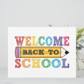 Willkommen zurück zur Schule - Bleistift-Illustrat (Stehend Vorderseite)