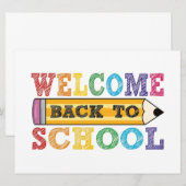 Willkommen zurück zur Schule - Bleistift-Illustrat (Vorne/Hinten)