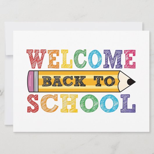 Willkommen zurück zur Schule - Bleistift-Illustrat (Vorderseite)