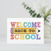 Willkommen zurück zur Schule - Bleistift-Illustrat (Stehend Vorderseite)