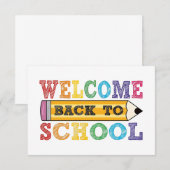 Willkommen zurück zur Schule - Bleistift-Illustrat (Vorne/Hinten)