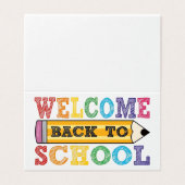 Willkommen zurück zur Schule - Bleistift-Illustrat (Außenseite Aufgefaltet)