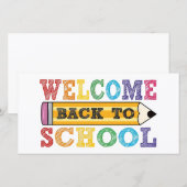 Willkommen zurück zur Schule - Bleistift-Illustrat (Vorne/Hinten)