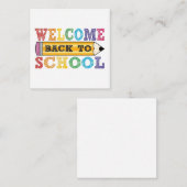 Willkommen zurück zur Schule - Bleistift-Illustrat Mitteilungskarte (Vorne/Hinten)