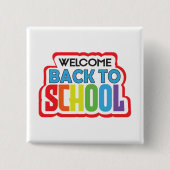 Willkommen zurück zur Schule Button (Vorderseite)