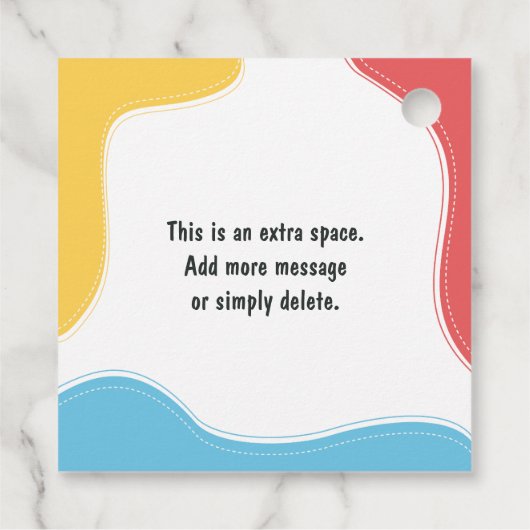 Willkommen zurück zur Schule, dem hellen Schuljahr Geschenkanhänger (Rückseite)