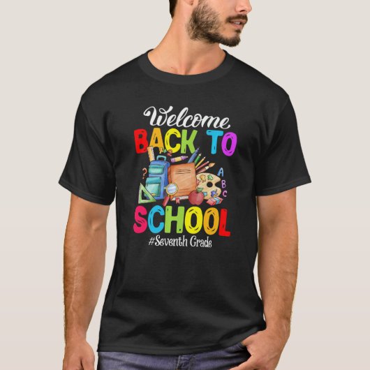 Willkommen zurück zur Schule der 7. Klasse Niedlic T-Shirt (Vorderseite)