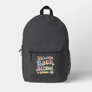 Willkommen zurück zur Schule Erster Schultag Lehre Bedruckter Rucksack