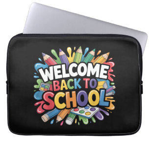 Willkommen zurück zur Schule Erster Schultag Lehre Laptopschutzhülle