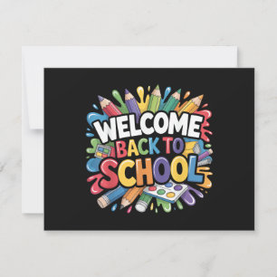 Willkommen zurück zur Schule Erster Schultag Lehre Save The Date