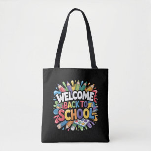 Willkommen zurück zur Schule Erster Schultag Lehre Tasche