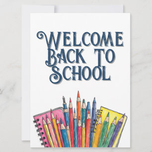 Willkommen zurück zur Schule - farbenfroher Start