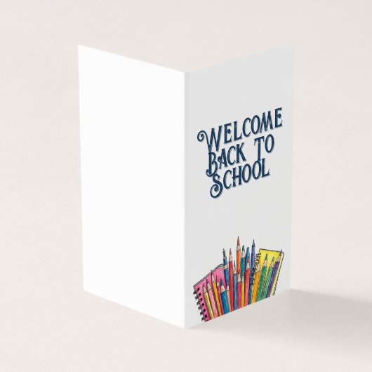 Willkommen zurück zur Schule - farbenfroher Start (Vorderseite)