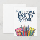Willkommen zurück zur Schule - farbenfroher Start (Vorne/Hinten)