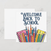 Willkommen zurück zur Schule - farbenfroher Start (Vorne/Hinten)