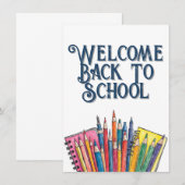 Willkommen zurück zur Schule - farbenfroher Start (Vorne/Hinten)